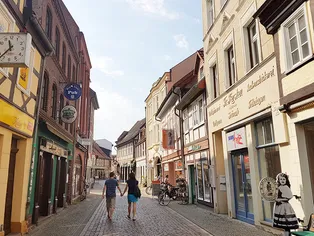 Einkaufsstraße in der Altstadt von Salzwedel